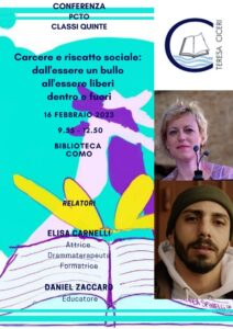 Conferenza PCTO “Carcere e riscatto sociale”, relatori Carnelli e Zaccaro @ Biblioteca di Como